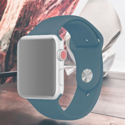 Сменный ремешок SJ-01 для Apple Watch силиконовый, джинсовый